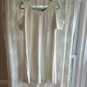 Sharagano White Cold Shoulder Dress 18w EUC